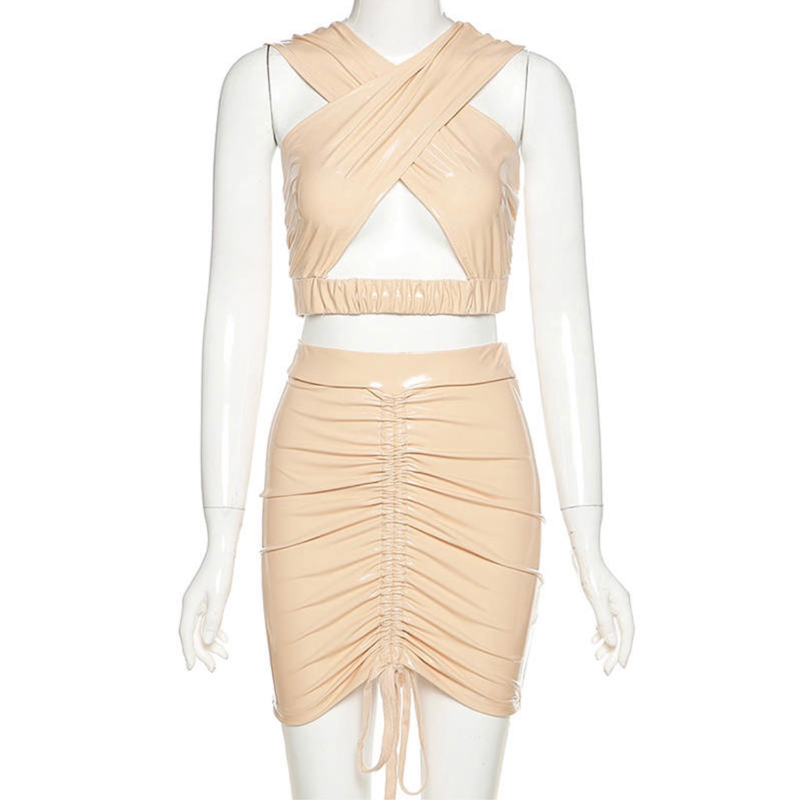 Latex two piece set -FINAL SALE-