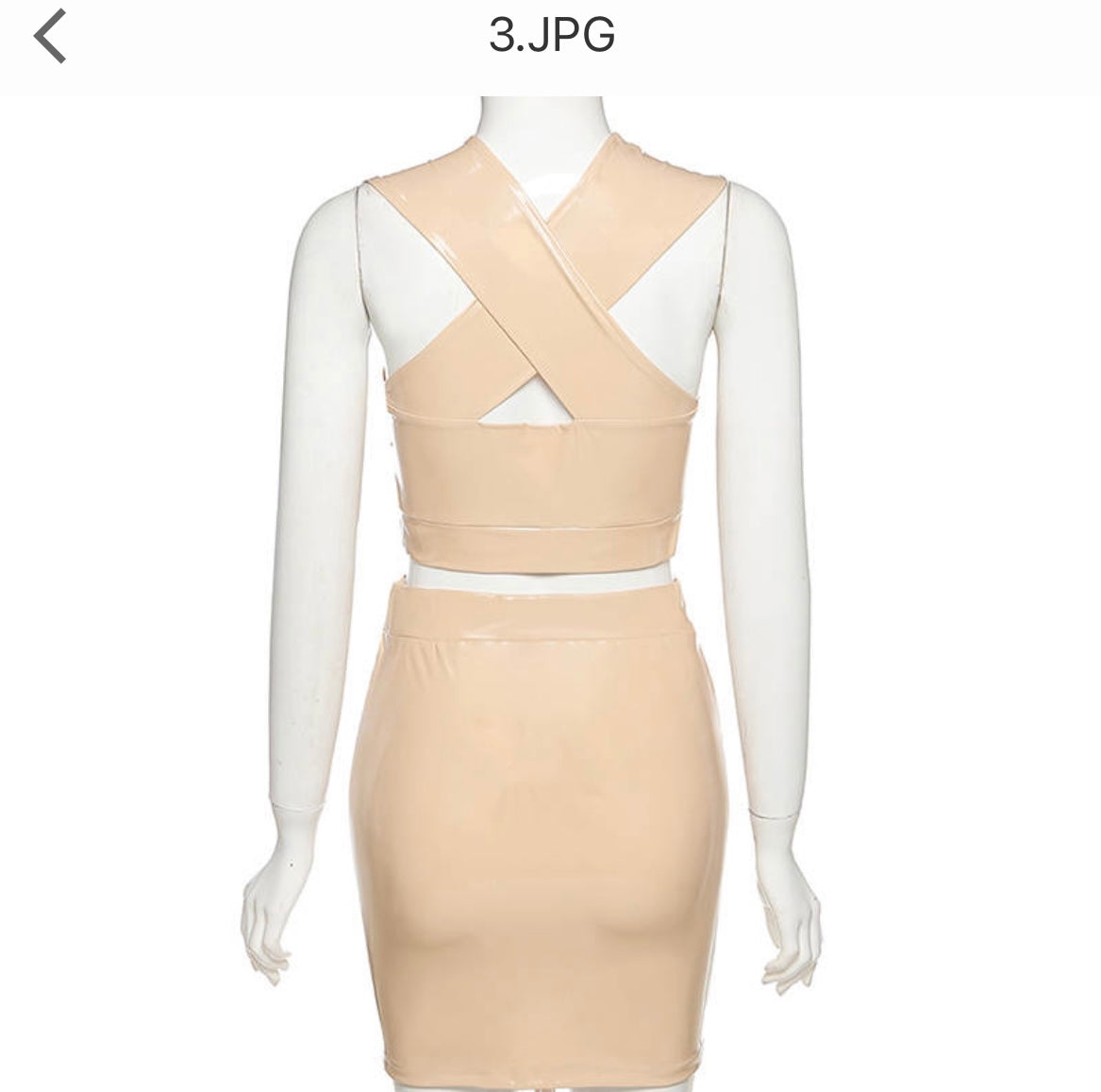 Latex two piece set -FINAL SALE-