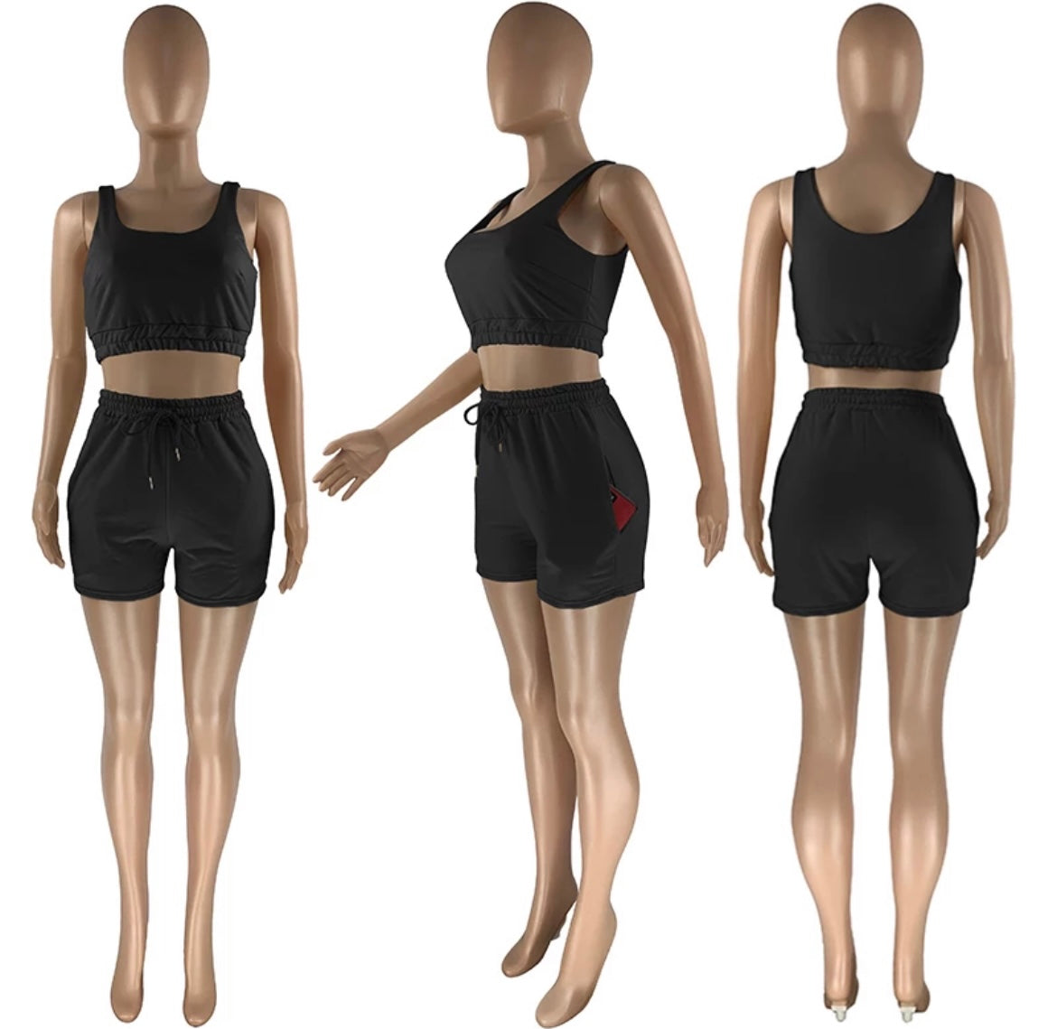 Two piece shorts jogger set