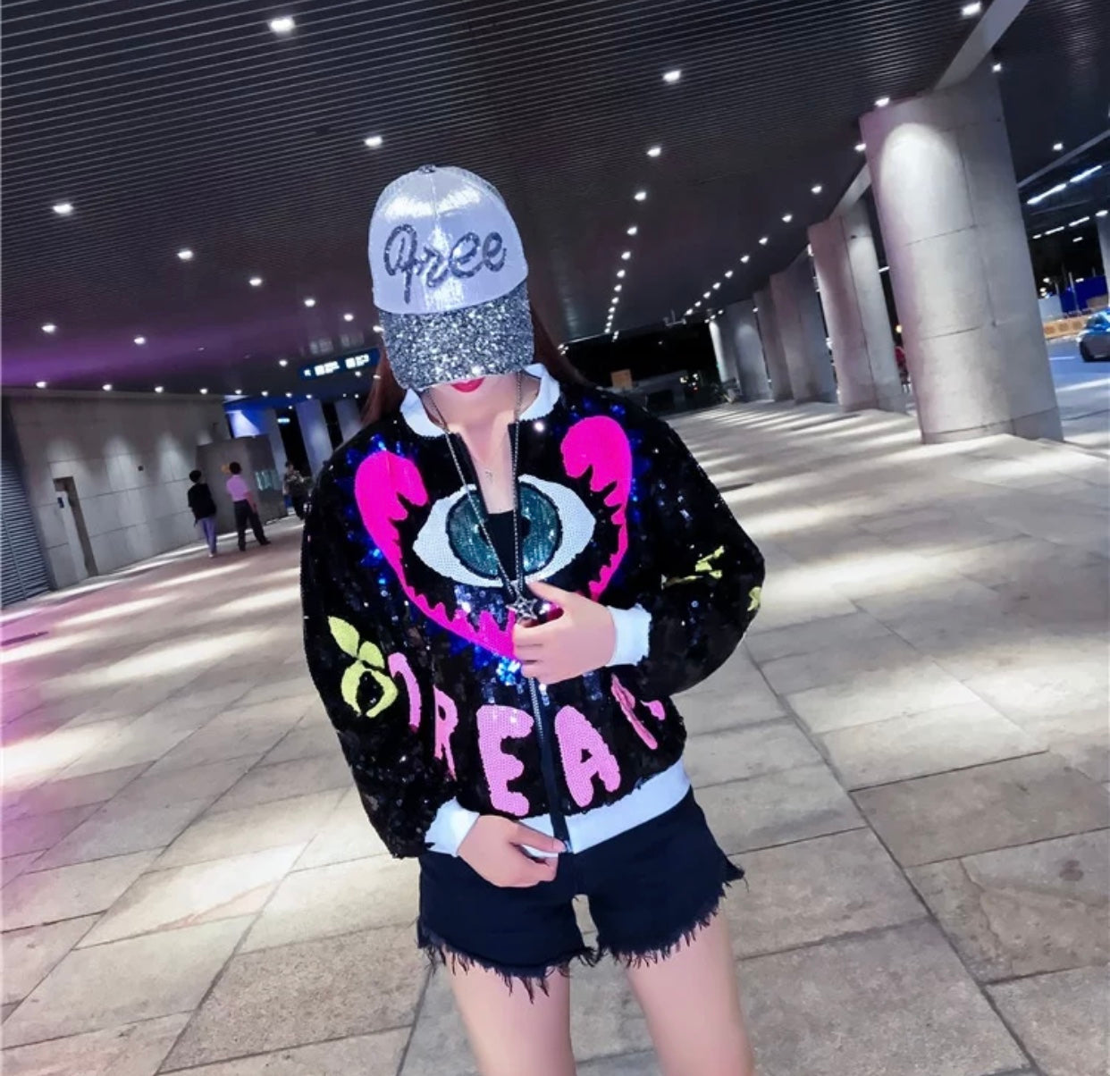 Evil eye sequin jacket/number 13 sequin jacket