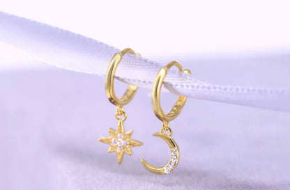 Star and Moon earrings
