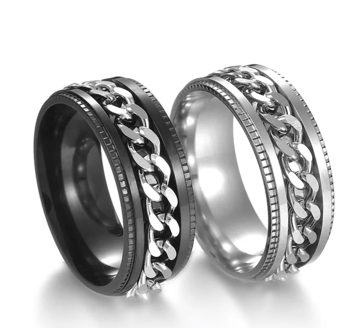 Men's stainless steel chain ring