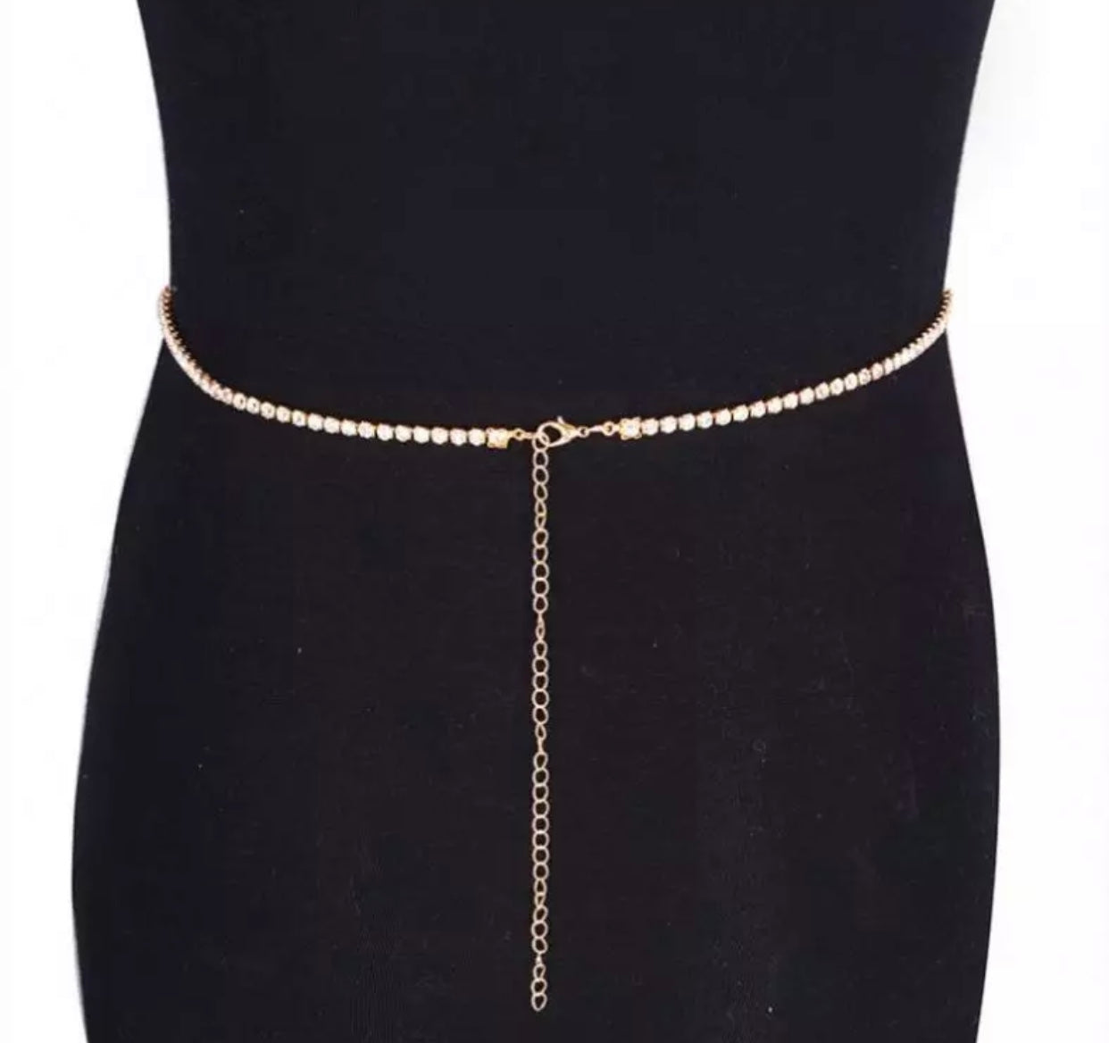 Rhinestone waist chain body jewelry