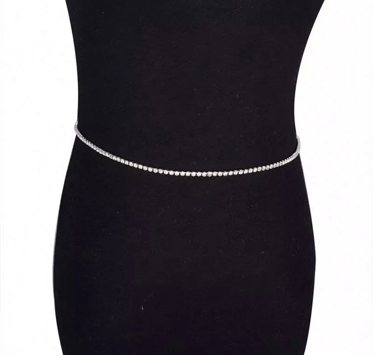 Rhinestone waist chain body jewelry