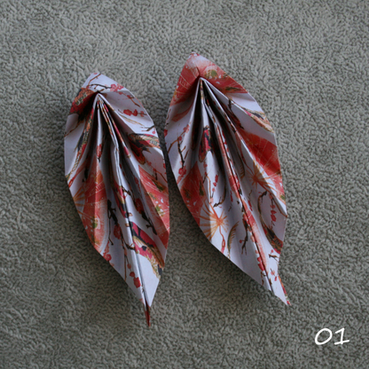 Unique handmade origami earrings