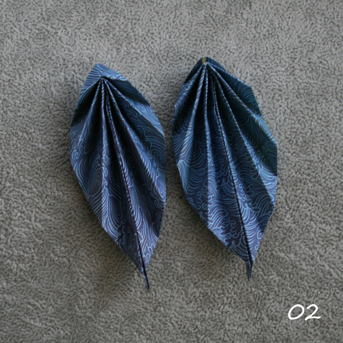 Unique handmade origami earrings