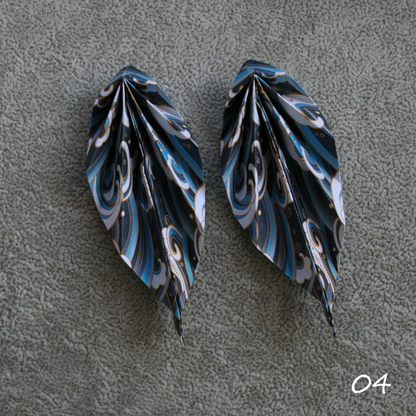 Unique handmade origami earrings