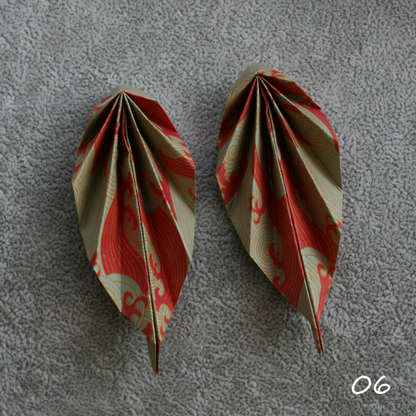 Unique handmade origami earrings