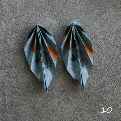 Unique handmade origami earrings