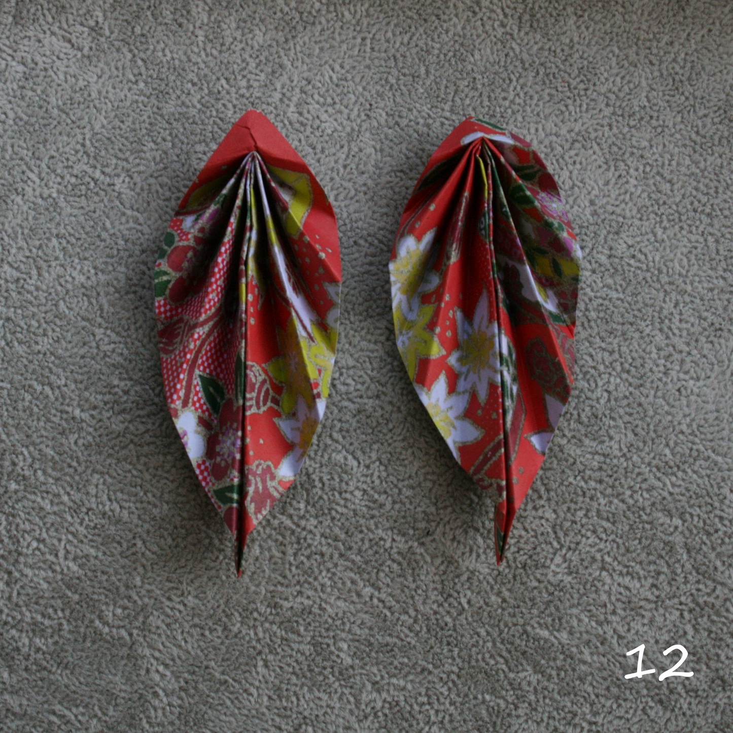 Unique handmade origami earrings