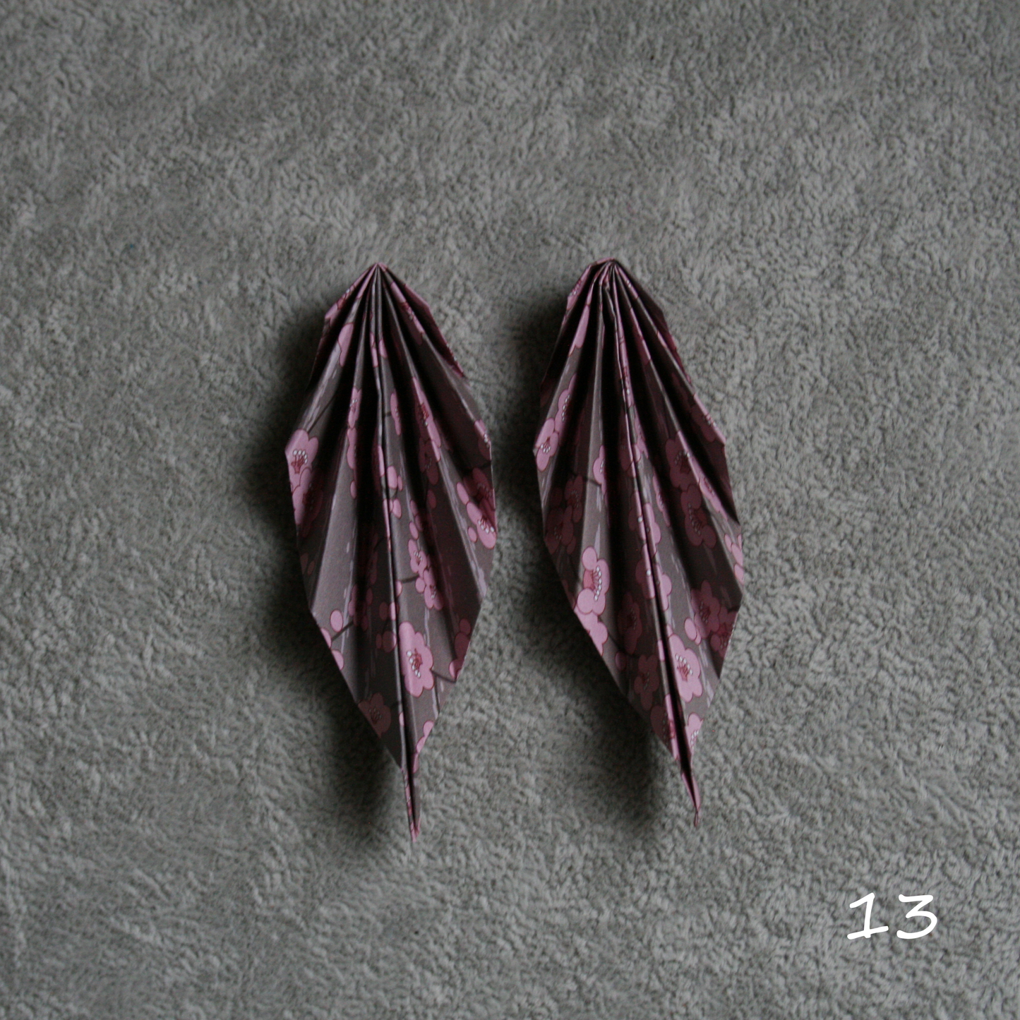 Unique handmade origami earrings