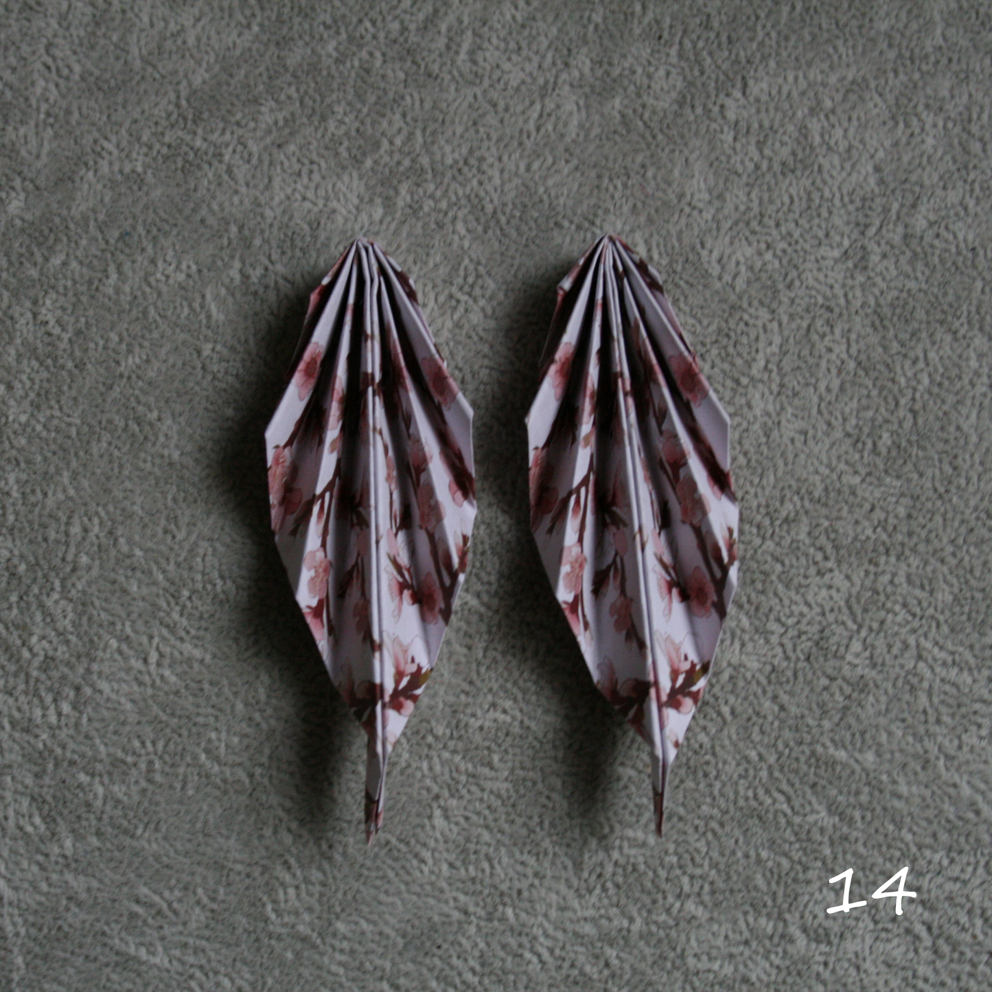 Unique handmade origami earrings