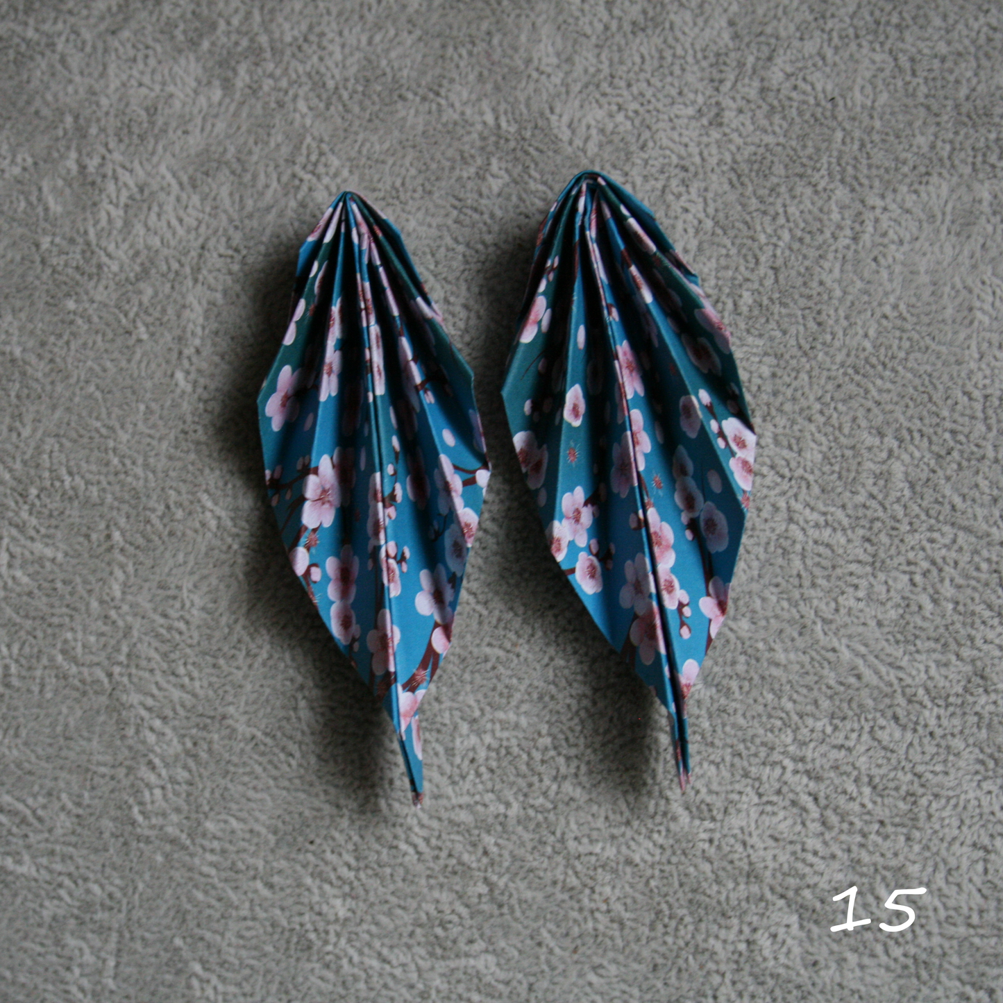 Unique handmade origami earrings