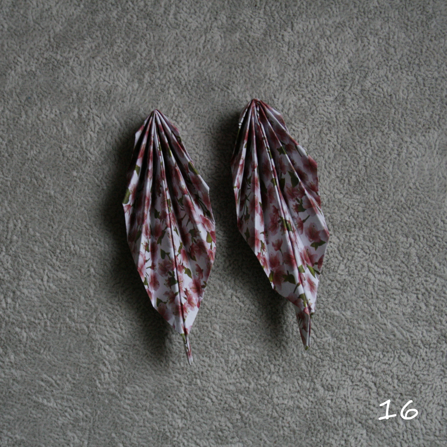 Unique handmade origami earrings