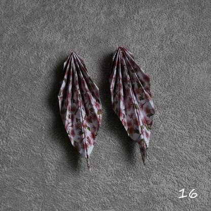 Unique handmade origami earrings