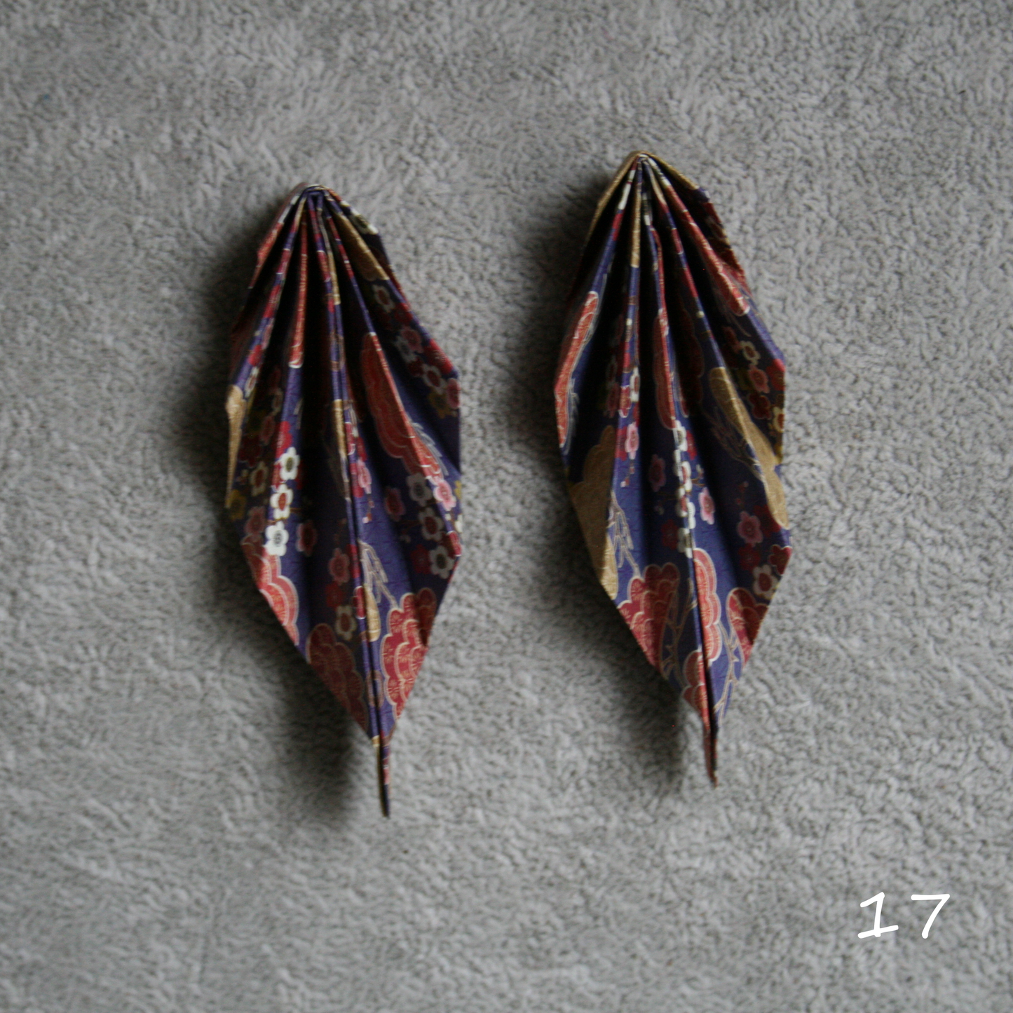 Unique handmade origami earrings