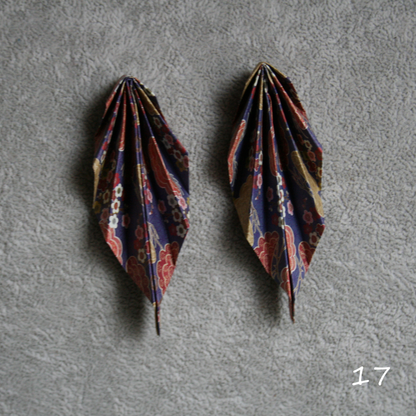 Unique handmade origami earrings
