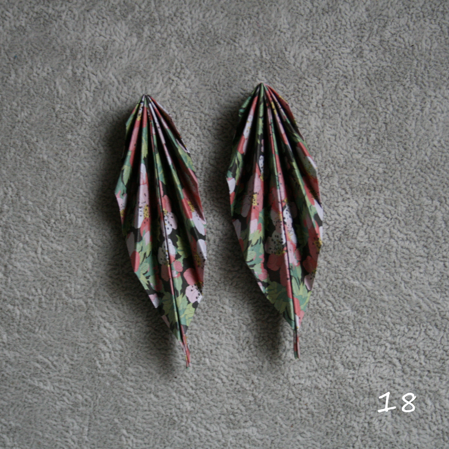 Unique handmade origami earrings