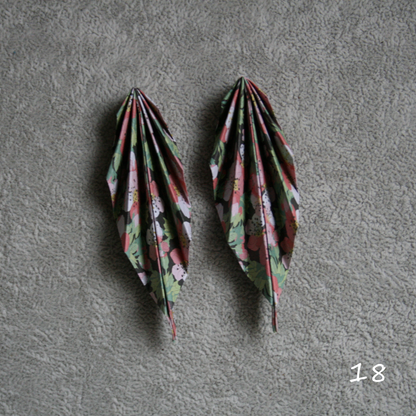 Unique handmade origami earrings