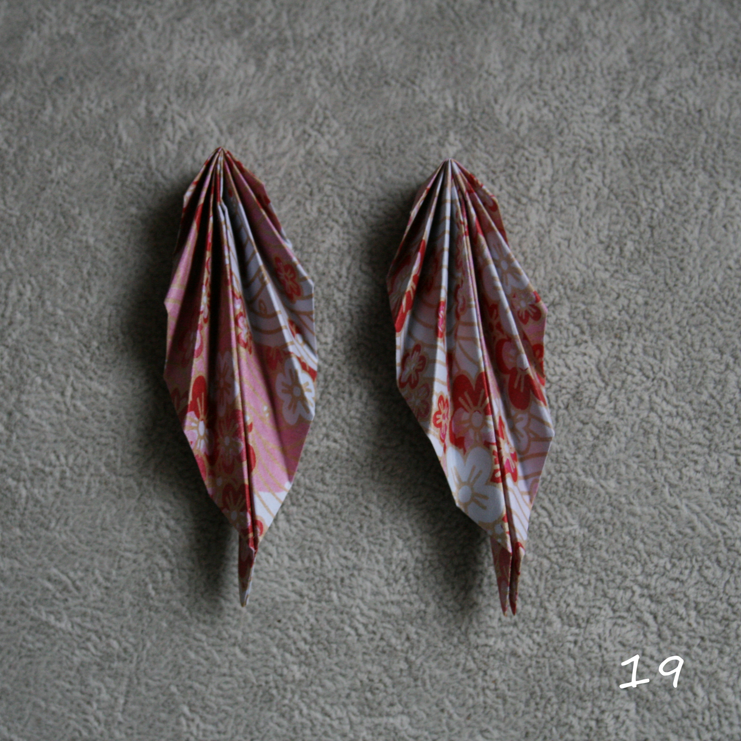 Unique handmade origami earrings