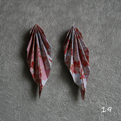 Unique handmade origami earrings