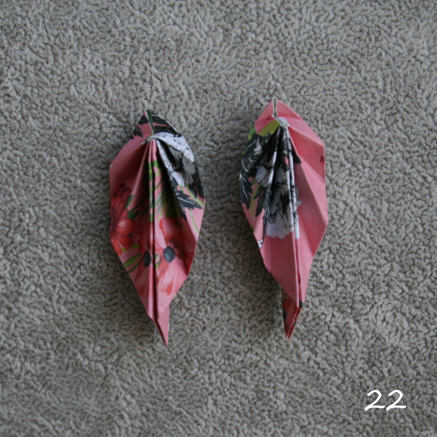 Unique handmade origami earrings - special edition