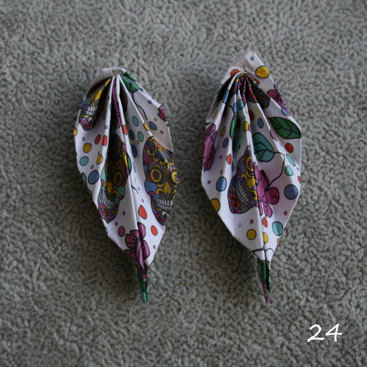 Unique handmade origami earrings - special edition