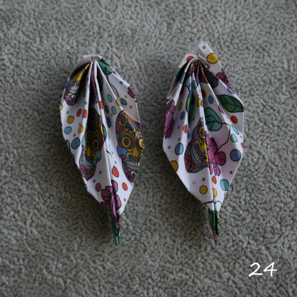 Unique handmade origami earrings - special edition