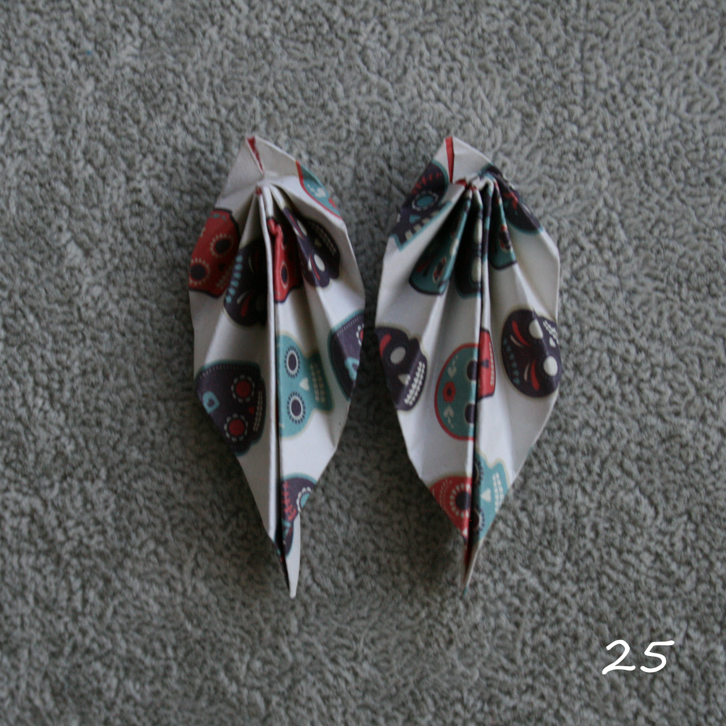 Unique handmade origami earrings - special edition