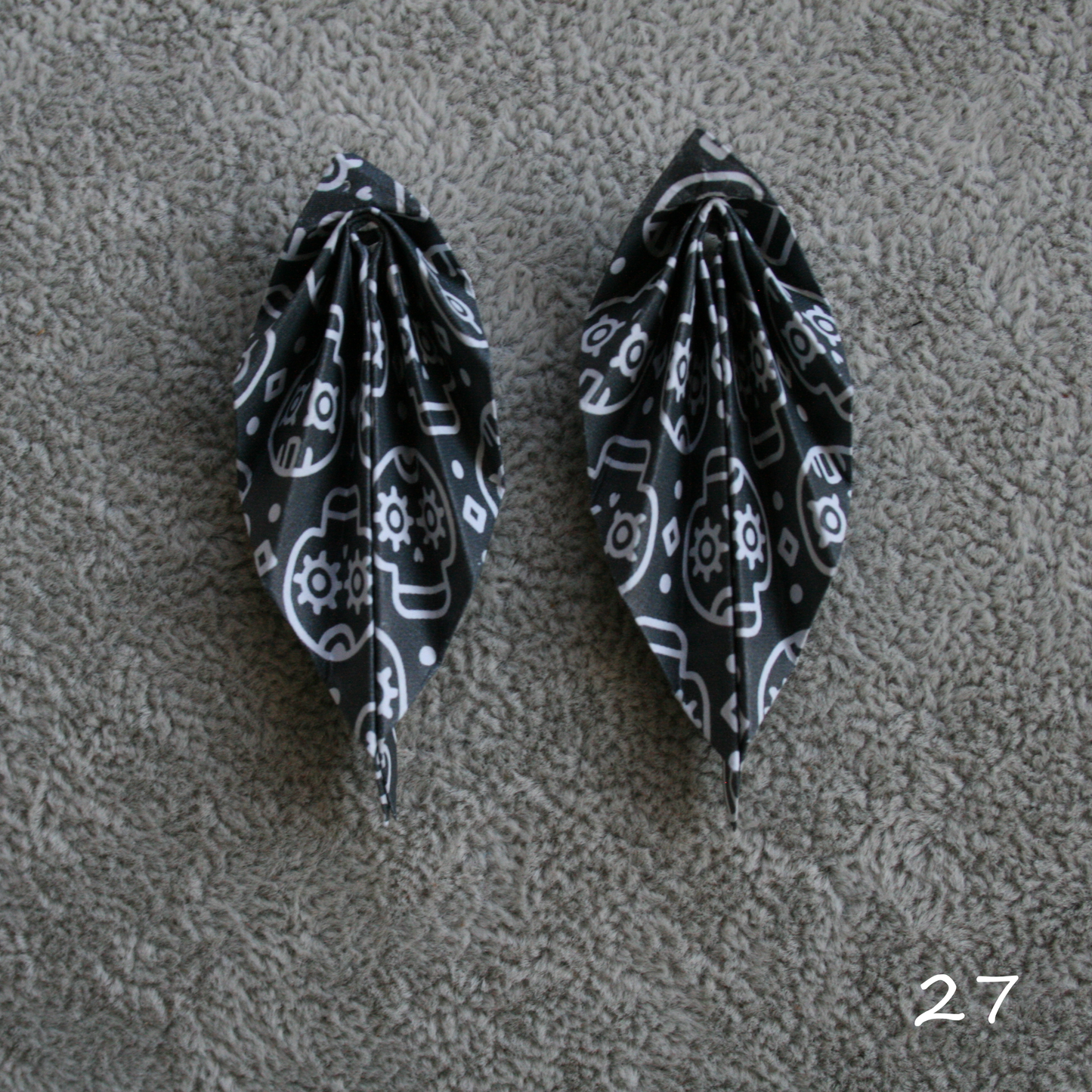 Unique handmade origami earrings - special edition