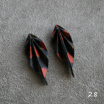 Unique handmade origami earrings - special edition