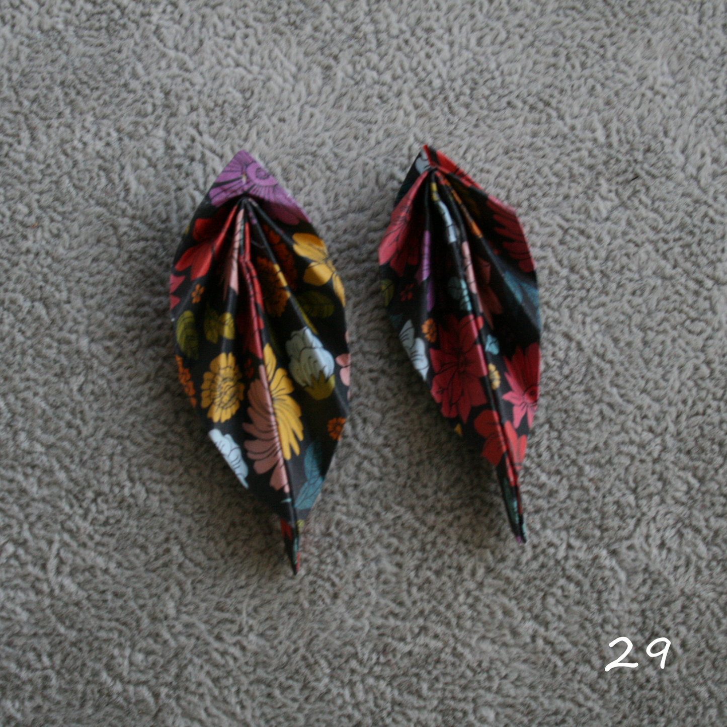 Unique handmade origami earrings - special edition