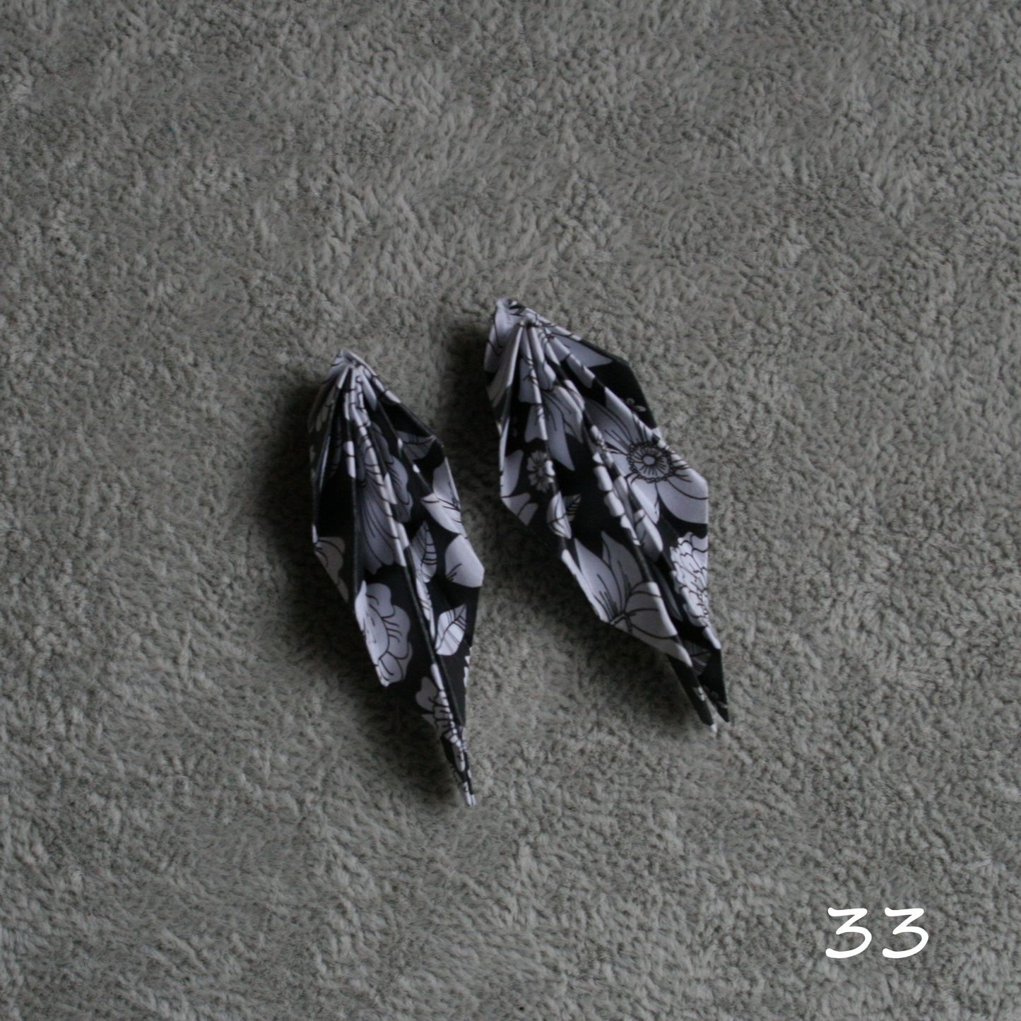 Unique handmade origami earrings - special edition