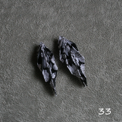 Unique handmade origami earrings - special edition