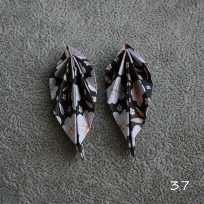 Unique handmade origami earrings - special edition