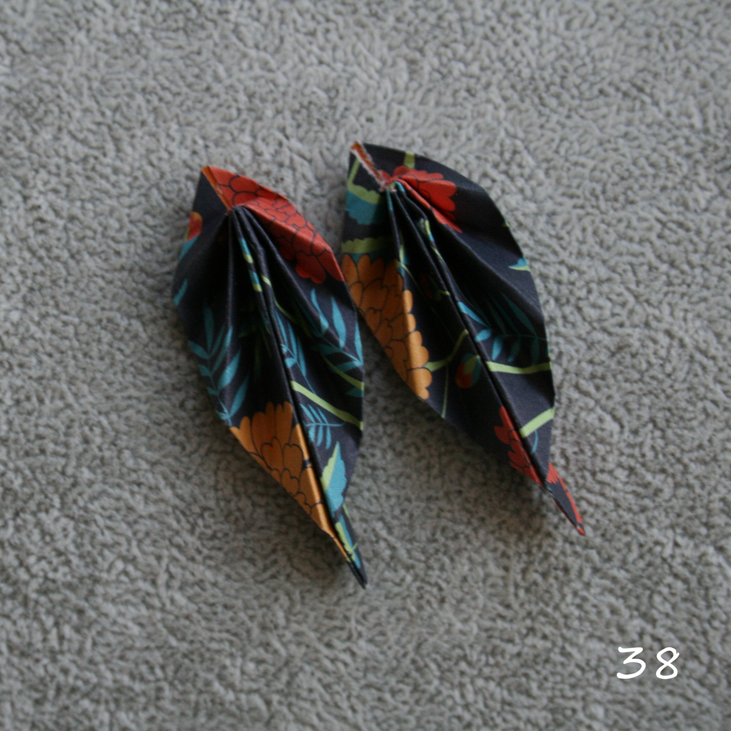 Unique handmade origami earrings - special edition