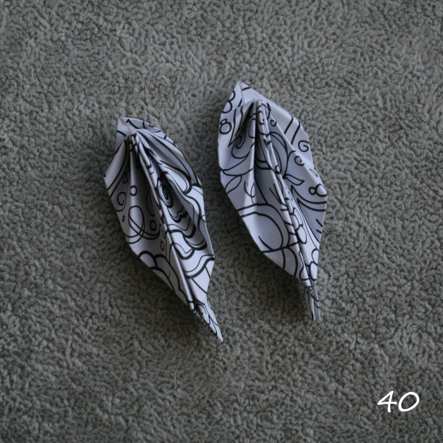 Unique handmade origami earrings - special edition