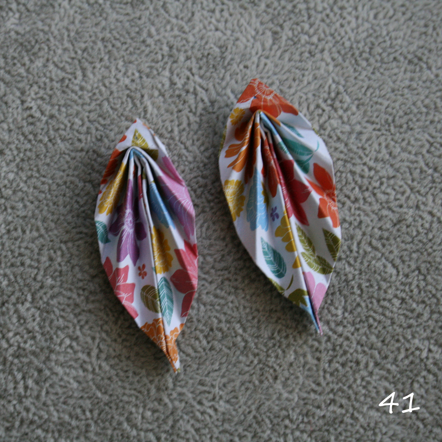 Unique handmade origami earrings - special edition