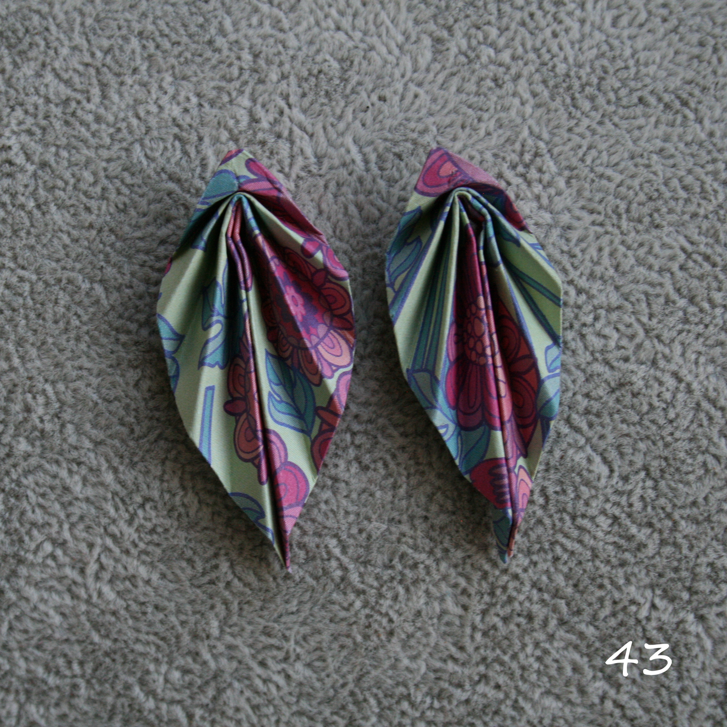 Unique handmade origami earrings - special edition