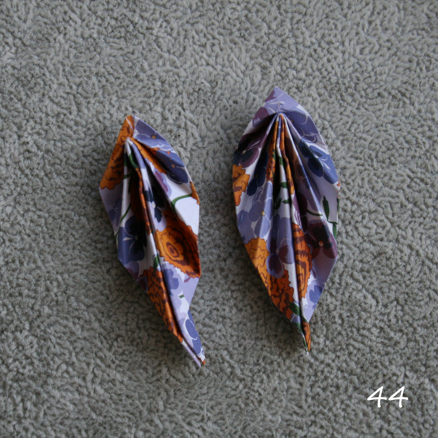 Unique handmade origami earrings - special edition