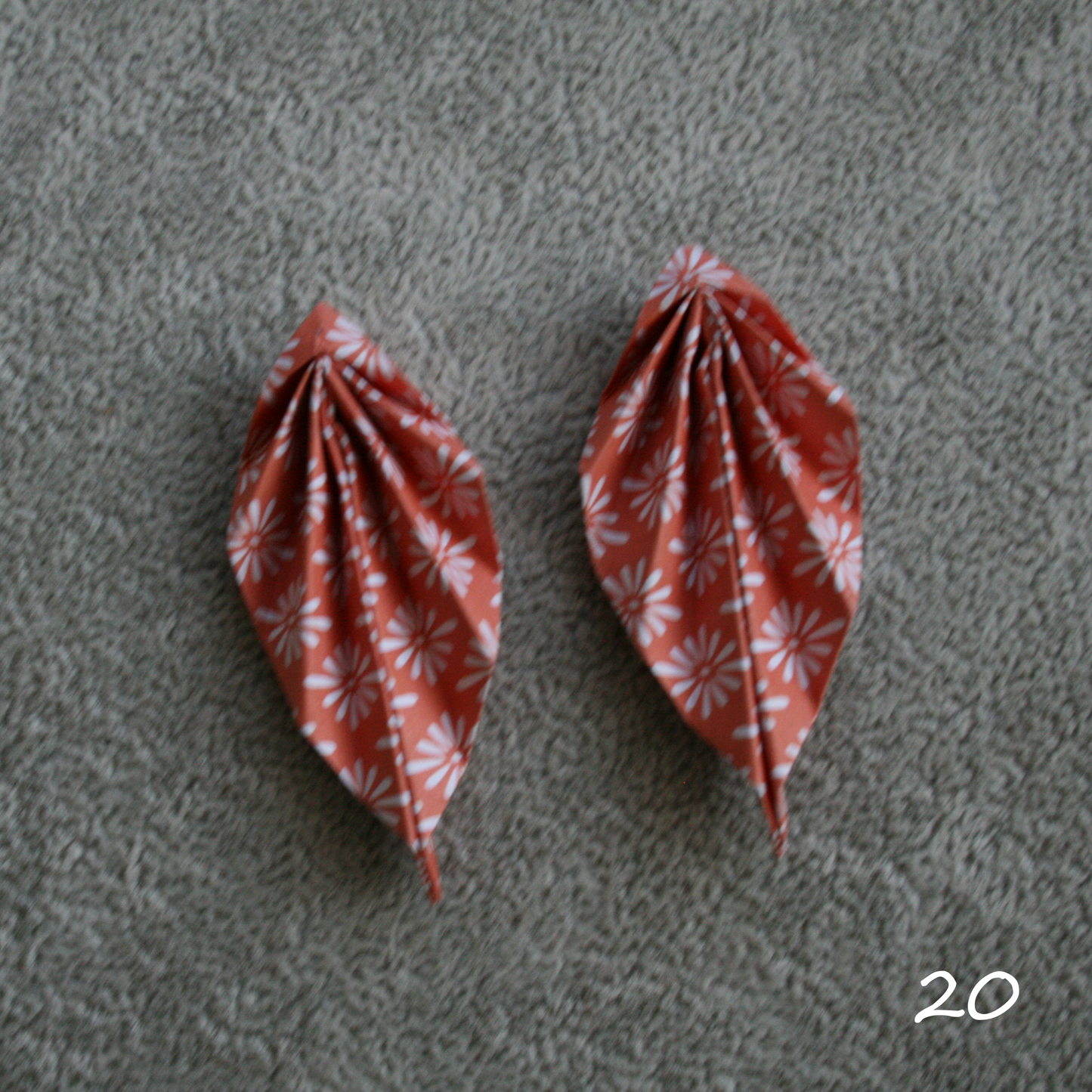 Unique handmade origami earrings - special edition